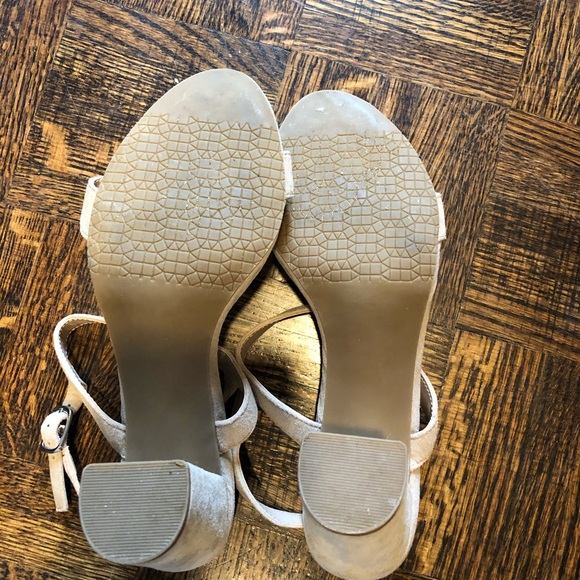 BP Lula Block Heel Slingback Nude tan Sandal - 6.5 - Picture 7 of 8